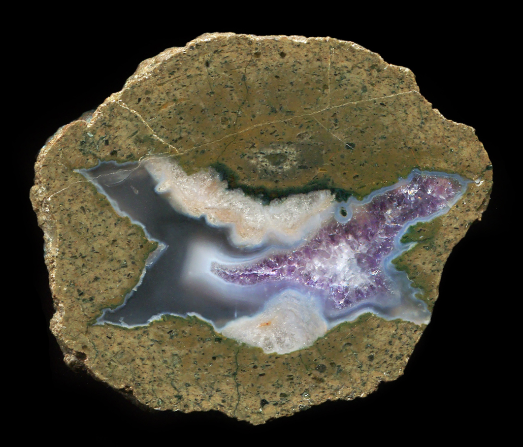 Remarkable Zwickau Planitz Thunderegg with Amethyst