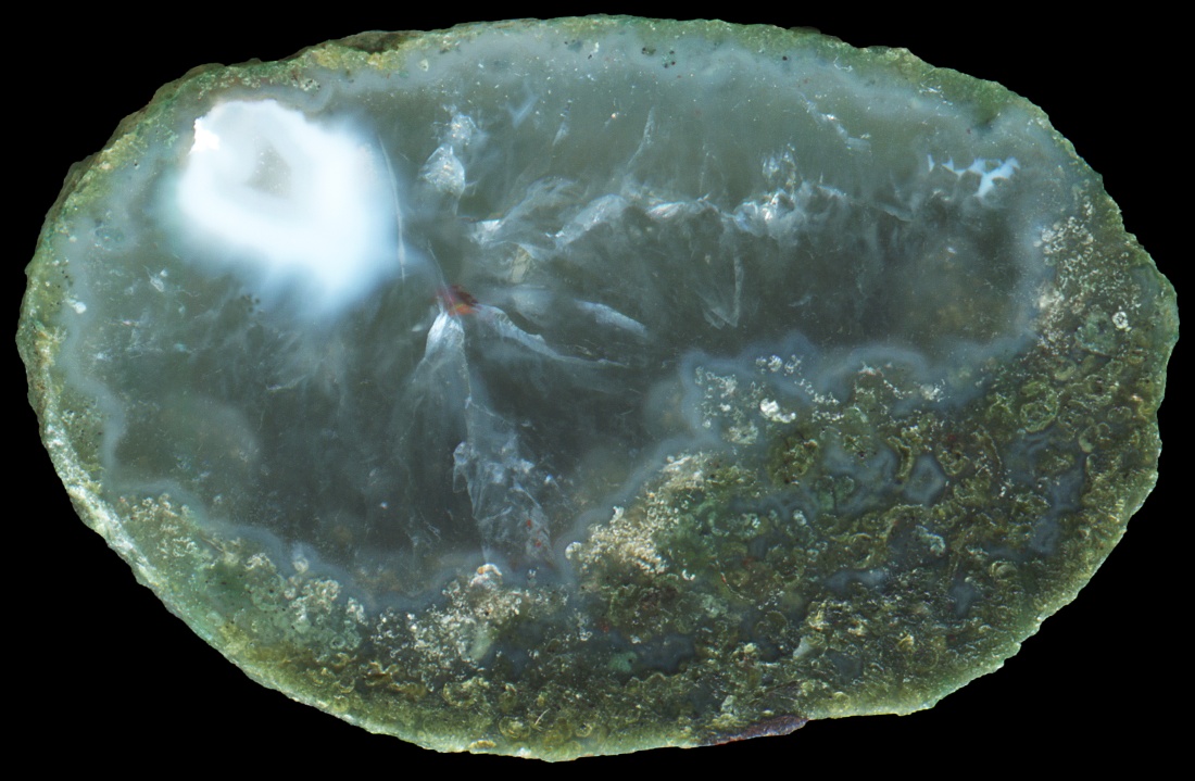 Scurdie Ness Moss Agate with White Spot