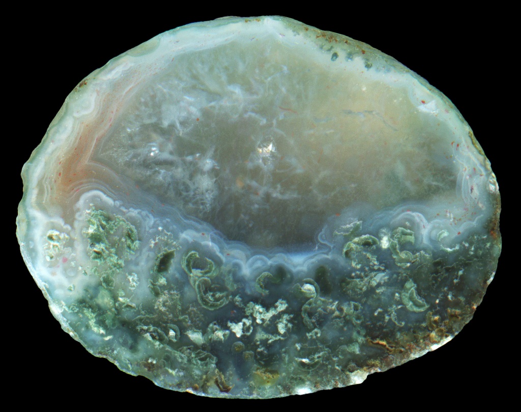 Subtle Scurdie Ness Moss Agate with Gentle Colours